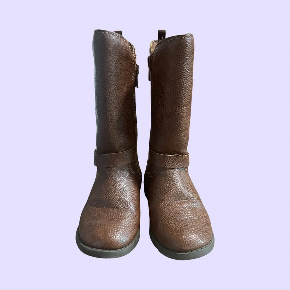 OshKosh B'gosh Brown Boots Toddler Girls Size 9 - Picture 4 of 5